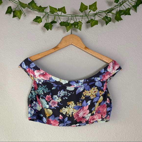 Free People Tops - Free People Floral Off Shoulder Crop Top Bandeau